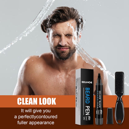 Beard Filling Pen Set, Waterproof, Sweat-proof And Non-fading Beard Pen, Beard Tracing Pen