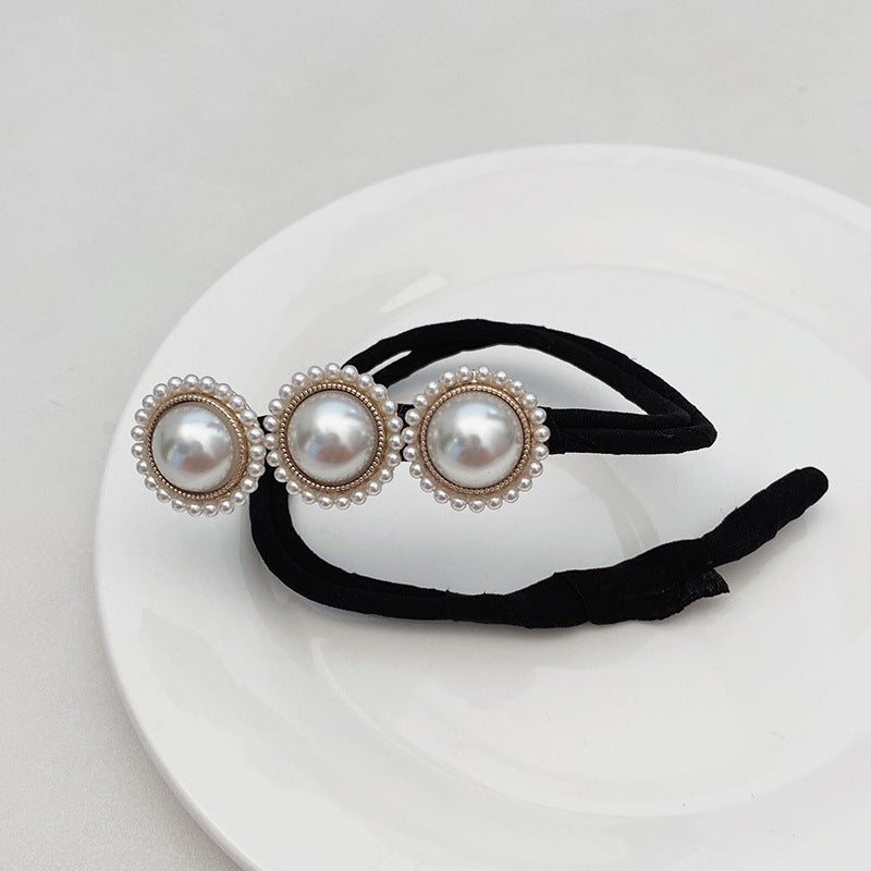 Pearl Flower Ball Head Hair Artifact New Retro Temperament Net Red Lazy Braided Hair Styling Hair Accessories
