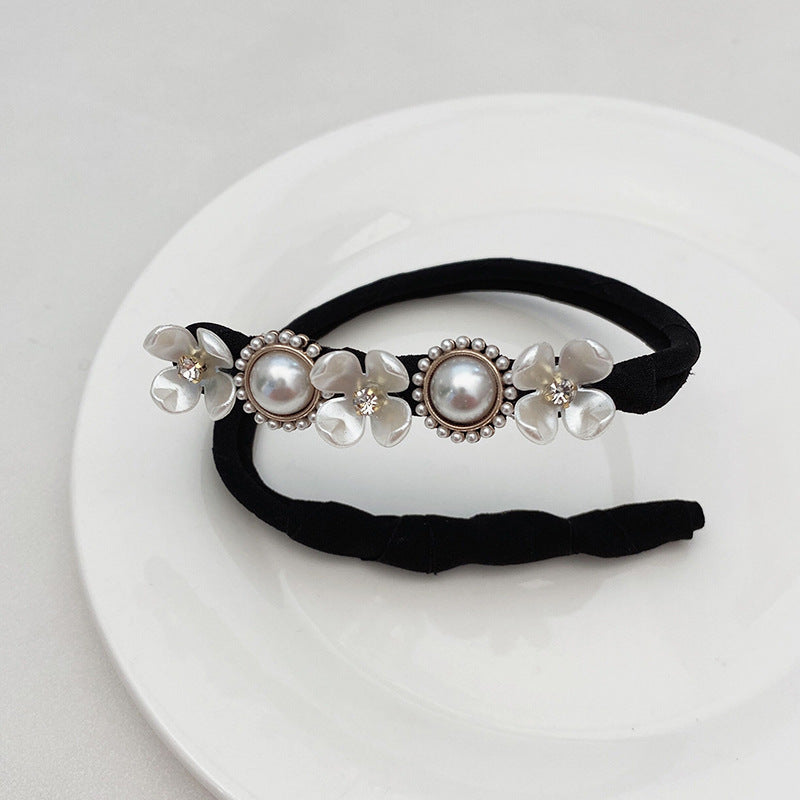Pearl Flower Ball Head Hair Artifact New Retro Temperament Net Red Lazy Braided Hair Styling Hair Accessories
